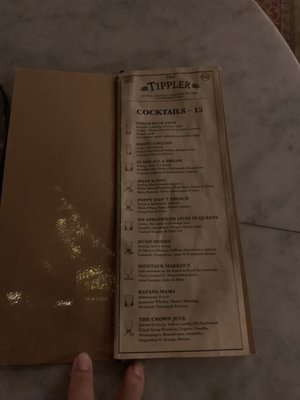 Menu photo 1 The Tippler New York, NY Menu photo 1 The Tippler New York, NY