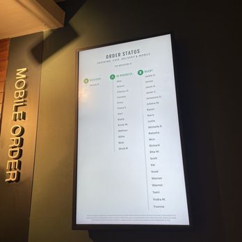 Starbucks - Mobile order display - Coffee & Tea Near Me - Boston, Massachusetts