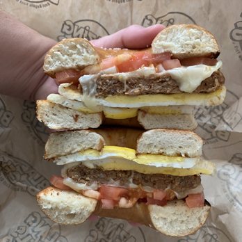Blazing Bagels - Brekkie sandwich. - Bagels Near Me - Bellevue, Washington Blazing Bagels - Brekkie sandwich. - Bagels Near Me - Bellevue, Washington