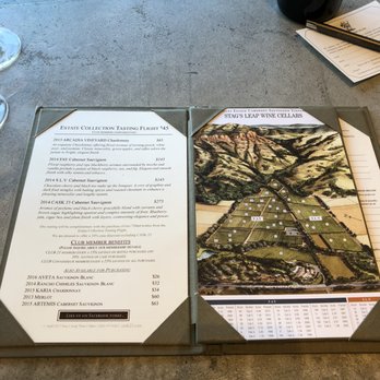 Stag's Leap Wine Cellars - Stag's Leap Menu (November 2017) - Wine Tours Near Me - Napa, California Stag's Leap Wine Cellars - Stag's Leap Menu (November 2017) - Wine Tours Near Me - Napa, California