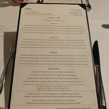 Atlas Bistro - December 19, 2019 Menu - New American Near Me - Scottsdale, Arizona