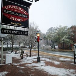 R P Wallace & Sons General Store - Looking put from the General Stores front porch