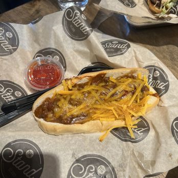 The Stand - American Classics Redefined - 1/4 LB Classic Chili Dog - New American Near Me - Calabasas, California The Stand - American Classics Redefined - 1/4 LB Classic Chili Dog - New American Near Me - Calabasas, California