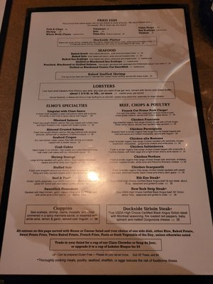 Menu photo 1 Elmo's Dockside Vernon, CT