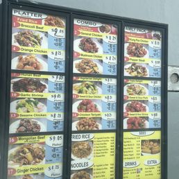 Menu as of May 2026 Menu as of May 2026