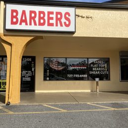 Exterior outside entrance of County Line Barber Shop - Hudson, Florida Exterior outside entrance of County Line Barber Shop - Hudson, Florida