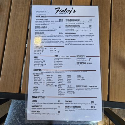 Menu photo 8 Finley's Round Rock Round Rock, TX