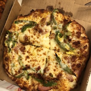 Cafe Bambino's - Personal breakfast pizza. Pass on this. Very dry. No bacon?! Just eggs, cheese, ham, green peppers. - Chicken Wings Near Me - Pasadena, California