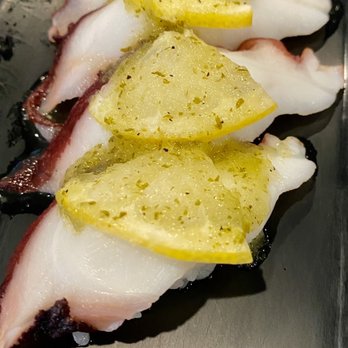 Sushi Okoku - Agua Chile Tako (octopus) Nigiri - Sushi Bars Near Me - Riverside, California Sushi Okoku - Agua Chile Tako (octopus) Nigiri - Sushi Bars Near Me - Riverside, California
