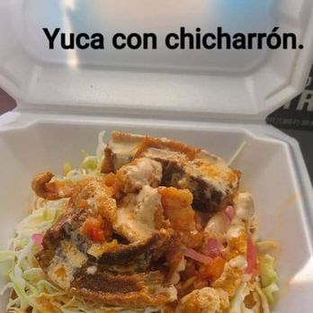 Mi Gran Sabor Catracho - a meal in a styrofoam container - Latin American Near Me - Austin, Texas Mi Gran Sabor Catracho - a meal in a styrofoam container - Latin American Near Me - Austin, Texas