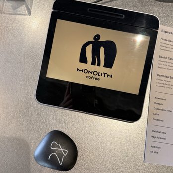 Monolith Coffee - Number stone for drink pick up - Coffee & Tea Near Me - Alhambra, California
