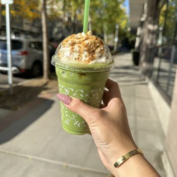 Nana's Green Tea - Matcha Brown Sugar Frappe - Desserts Near Me - Bellevue, Washington Nana's Green Tea - Matcha Brown Sugar Frappe - Desserts Near Me - Bellevue, Washington