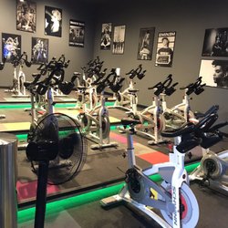 View from entering the cycle room