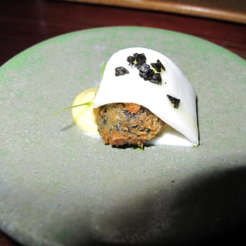 MoVida - Cuttle fish, octopus ink croquete - Spanish Near Me - Melbourne, VIC MoVida - Cuttle fish, octopus ink croquete - Spanish Near Me - Melbourne, VIC