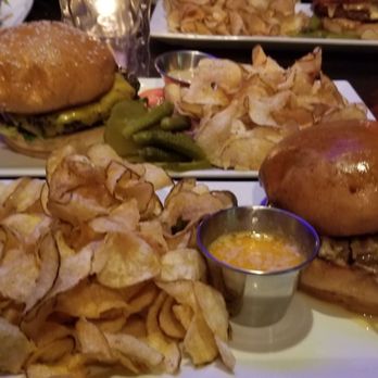 Vickery Park Plano - Kobe Beef Burger (Top) Brisket Sandwhich (Bottom) - Bars Near Me - Plano, Texas