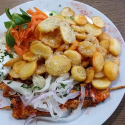 Herkules Grill - Sufkaki mit Knoblauchkartoffeln
