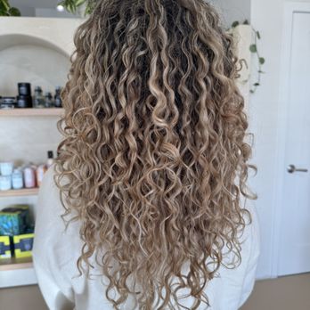 The Curl Loft - Results from a curly haircut and foil work - Hair Stylists Near Me - Carlsbad, California