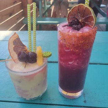 Tropicale - Pina colada (small $9) & hibiscus margarita - Latin American Near Me - Portland, Oregon Tropicale - Pina colada (small $9) & hibiscus margarita - Latin American Near Me - Portland, Oregon