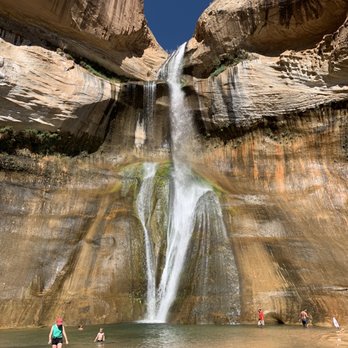 Calf Creek Falls Lower - The water was nice and cool - Hiking Near Me - Boulder, Utah Calf Creek Falls Lower - The water was nice and cool - Hiking Near Me - Boulder, Utah