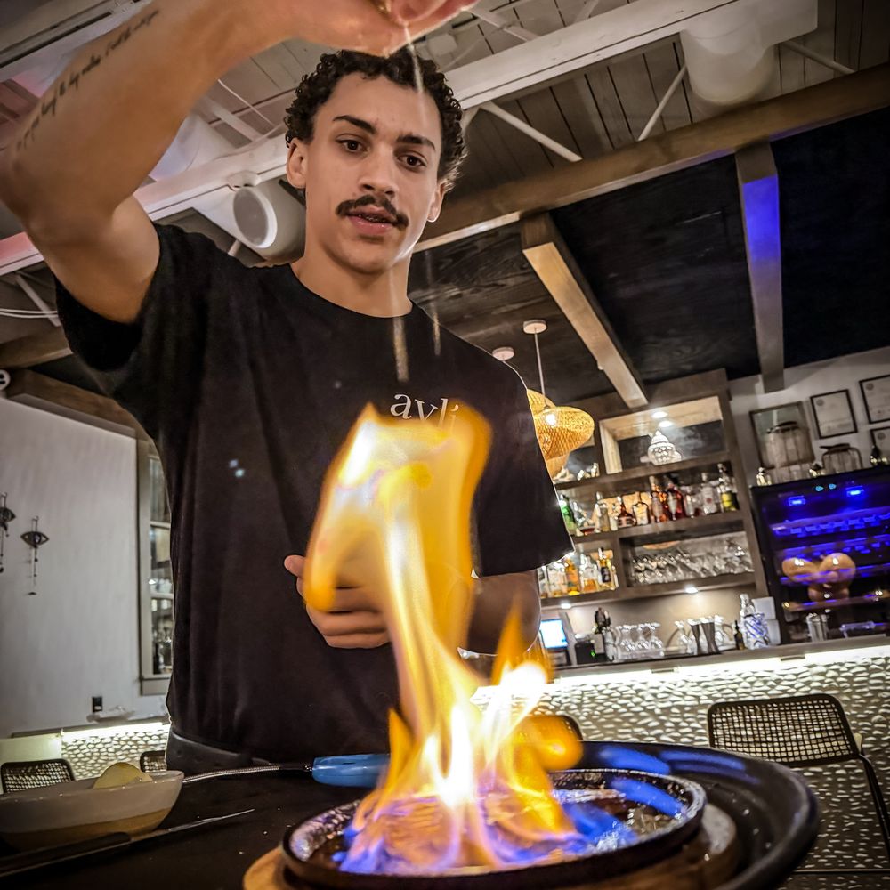 Avli - FLAMING SAGANAKI - Greek Near Me - Milwaukee, Wisconsin