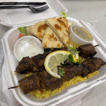 Greek House Kitchen - Beef souvlaki plate - Greek Near Me - Palmetto Bay, Florida Greek House Kitchen - Beef souvlaki plate - Greek Near Me - Palmetto Bay, Florida