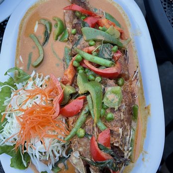 Thai Thani Restaurant - Panang fish (snapper) - Thai Near Me - Walnut Creek, California