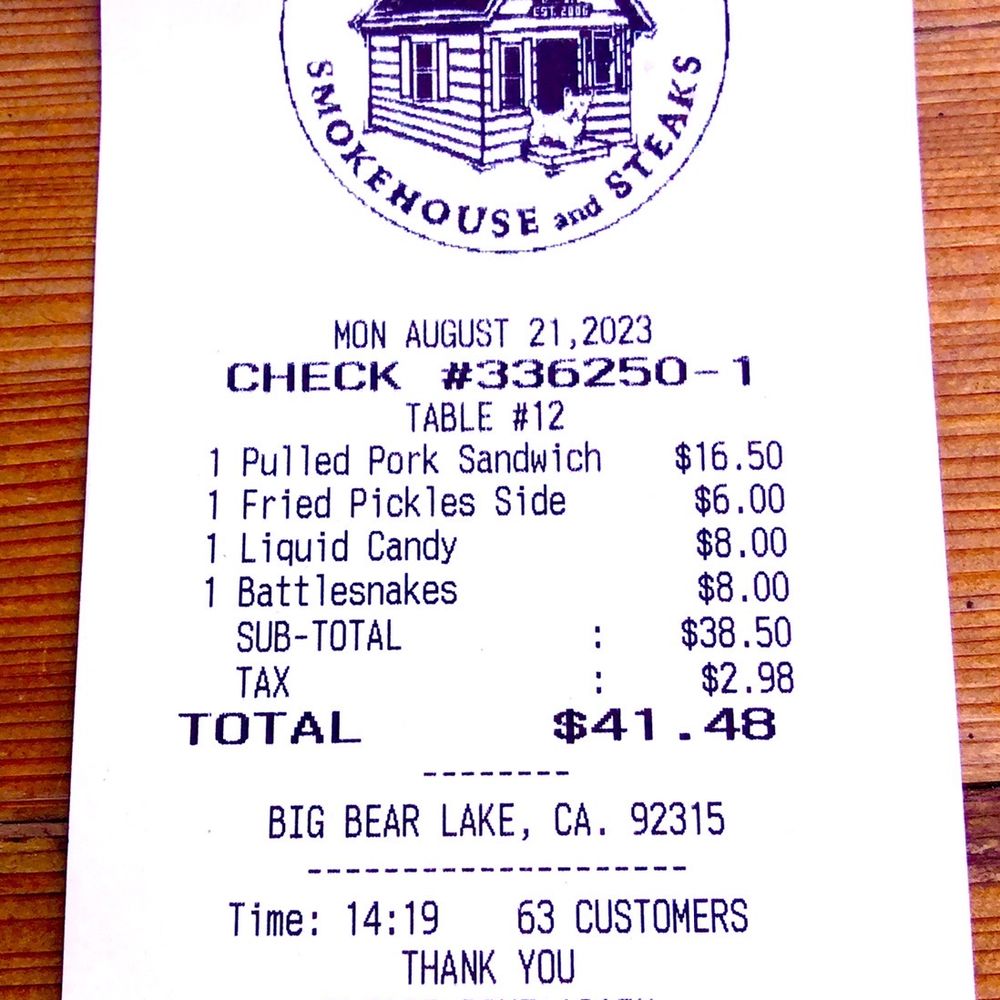 Jasper's Barbeque - Lunch for two. Way too full - Barbeque Near Me - Big Bear Lake, California Jasper's Barbeque - Lunch for two. Way too full - Barbeque Near Me - Big Bear Lake, California