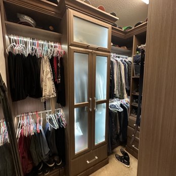 Closet Factory - Current home - husbands master closet. - Interior Design Near Me - virginia beach, Virginia