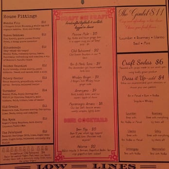 Haberdasher - The front of the menu - Cocktail Bars Near Me - San Jose, California