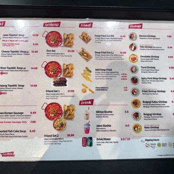 Jaws Express - Menu as of 6/19/23 - Korean Near Me - San Diego, California