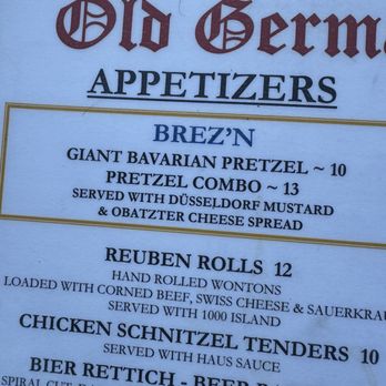 Old German Beer Hall - Menu - Pubs Near Me - Milwaukee, Wisconsin Old German Beer Hall - Menu - Pubs Near Me - Milwaukee, Wisconsin