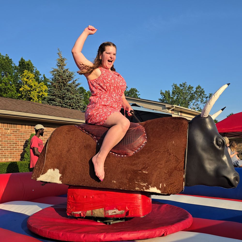 Jump and Jam Rentals - Girl on bull - Party Equipment Rentals Near Me Jump and Jam Rentals - Girl on bull - Party Equipment Rentals Near Me