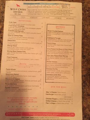 Menu photo 5 Wolf Creek Tavern Norton, OH Menu photo 5 Wolf Creek Tavern Norton, OH