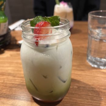 Surisan - Iced strawberry matcha latte - Korean Near Me - San Francisco, California Surisan - Iced strawberry matcha latte - Korean Near Me - San Francisco, California