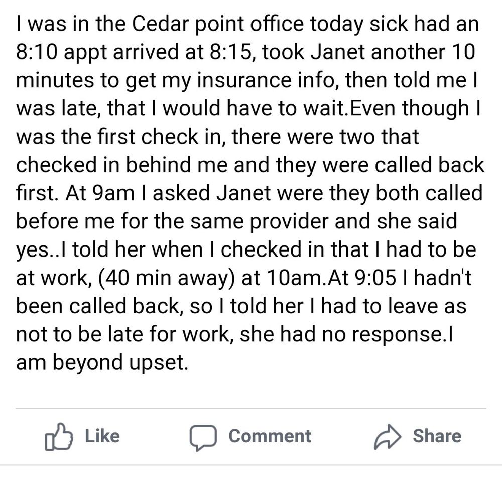 Crystal Coast Family Practice - This is my review of what I experienced today at Cedar Point Family Practice on 1/16/19. - Family Practice Near Me - Cedar Point, North Carolina
