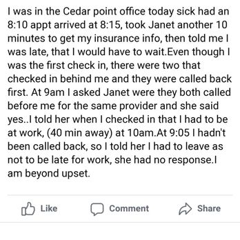 Crystal Coast Family Practice - This is my review of what I experienced today at Cedar Point Family Practice on 1/16/19. - Family Practice Near Me - Cedar Point, North Carolina Crystal Coast Family Practice - This is my review of what I experienced today at Cedar Point Family Practice on 1/16/19. - Family Practice Near Me - Cedar Point, North Carolina