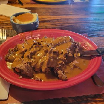 Plumsted Grill - Roast beef over pieces of bread, with hot brown gravy and a side of mashed potatoes. - American Near Me - Cream Ridge, New Jersey Plumsted Grill - Roast beef over pieces of bread, with hot brown gravy and a side of mashed potatoes. - American Near Me - Cream Ridge, New Jersey