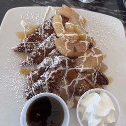 Daily special: caramel French toast with vanilla drizzle. Delicious!