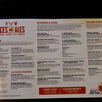 Aces & Ales - Menu - Sports Bars Near Me - Las Vegas, Nevada