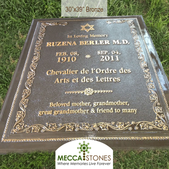 Mecca Stones - 30"x39" Bronze Marker - Funeral Services & Cemeteries Near Me Mecca Stones - 30"x39" Bronze Marker - Funeral Services & Cemeteries Near Me