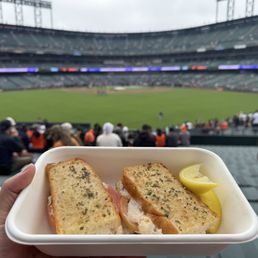 Nice view with a crab sandwich