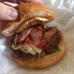 Mojo's - Aussie burger $7.90 - premium beef, homemade patties taste amazing!