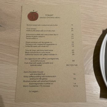 Tomat - Menu - New American Near Me - Los Angeles, California