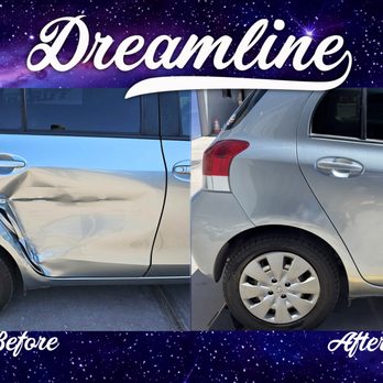 Dreamline Collision Center - Before and After collision repairs at Dreamline Collision Center on this Toyota Yaris - Body Shops Near Me - Coolidge, Arizona Dreamline Collision Center - Before and After collision repairs at Dreamline Collision Center on this Toyota Yaris - Body Shops Near Me - Coolidge, Arizona