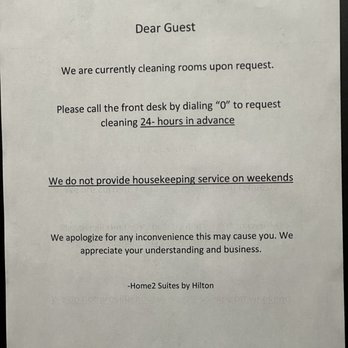 Home2 Suites by Hilton Reno - No housekeeping on weekends, need 24 hours notice to get any kind of housekeeping / room cleaning. - Hotels Near Me - Reno, Nevada Home2 Suites by Hilton Reno - No housekeeping on weekends, need 24 hours notice to get any kind of housekeeping / room cleaning. - Hotels Near Me - Reno, Nevada