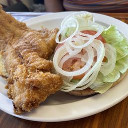 fried Haddock fish sandwich