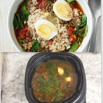 Panera Bread - Quinoa Broth Bowl. The photo on the bottom is what I actually received. Smh. - Sandwiches Near Me - Aventura, Florida Panera Bread - Quinoa Broth Bowl. The photo on the bottom is what I actually received. Smh. - Sandwiches Near Me - Aventura, Florida