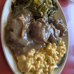 oxtails with mac and cheese and collards oxtails with mac and cheese and collards