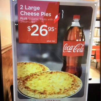 Pizza Corner - Clearly states $26.95 for 2 large cheese pies, 12 garlic knots and 2 liter coke.... not a primavera pie! - Pizza Near Me - Medford, New York Pizza Corner - Clearly states $26.95 for 2 large cheese pies, 12 garlic knots and 2 liter coke.... not a primavera pie! - Pizza Near Me - Medford, New York
