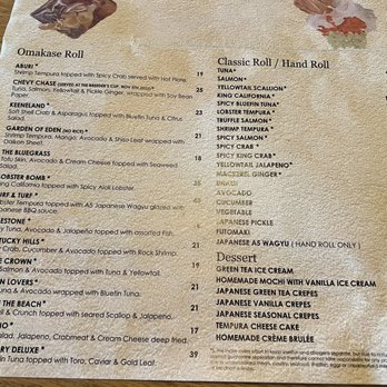 Omakase Sushi & Sake Bar - Menu - Sushi Bars Near Me - Lexington, Kentucky